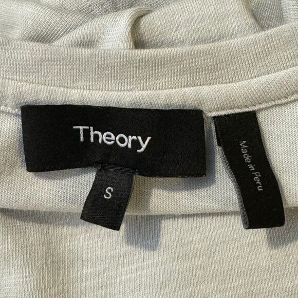Theory Size Small Cherry B2 T-Shirt Dress Atmos Light Gray - Picture 5 of 6